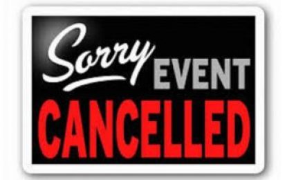 HRLA April Event Cancelled