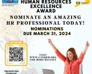 CT HR Excellence Award – Nominations Due March 31st