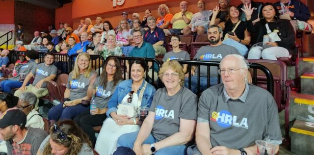 HRLA members watching the game